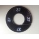 Maatring 9cm zwart/wit 37 